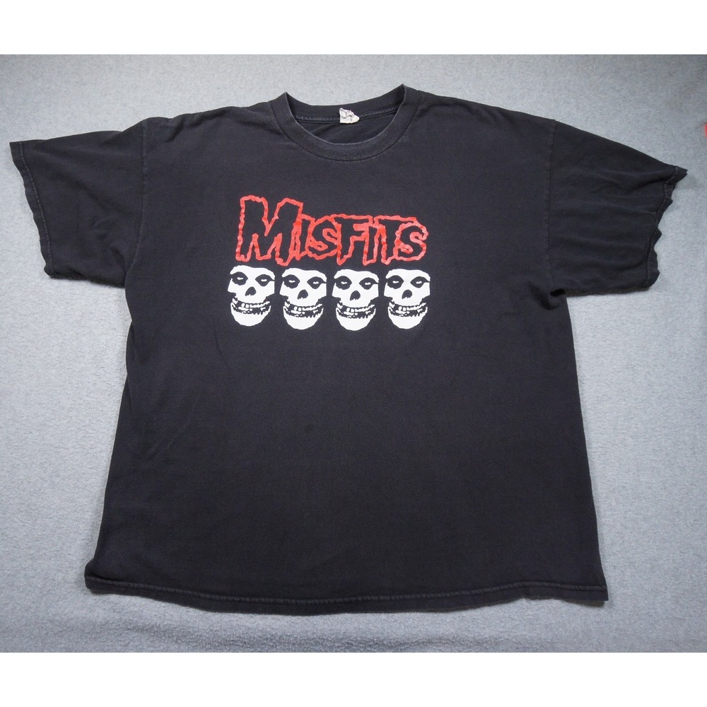 Vintage Misfits Shirt Mens 2XL XXL Black Punk Rock Band Tee Horror Grunge